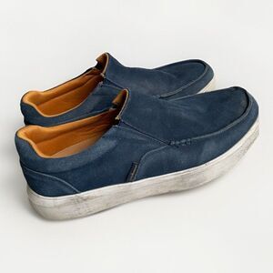 OrthoComfort Shoes‎ Mens US Sz 12 Slip On Loafers Walking Orthopedic Blue *READ